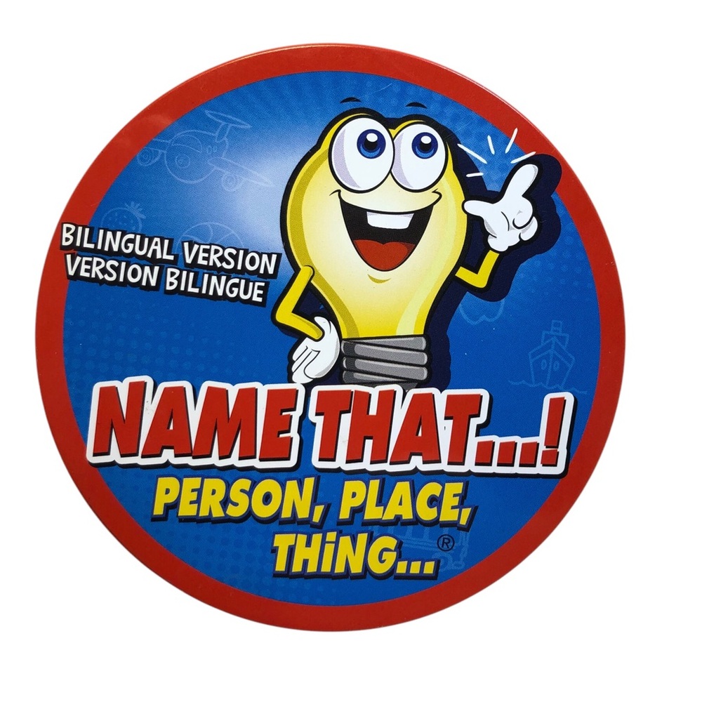 Name That…! Game Bilingual edition complete great to pack on trips small